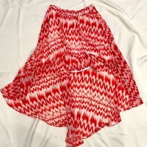 NY&Co. High Low Orange and white skirt